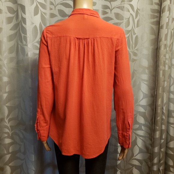 Joie Coral Button Down Blouse Size S - Picture 4 of 11